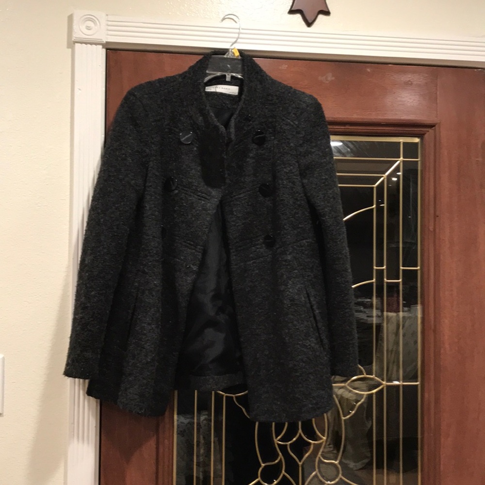 Zara Basic Pea Polyester/wool coat